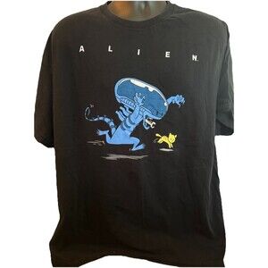 ALIEN Xenomorph and Cat Black T SHIRT SIZE (2X)